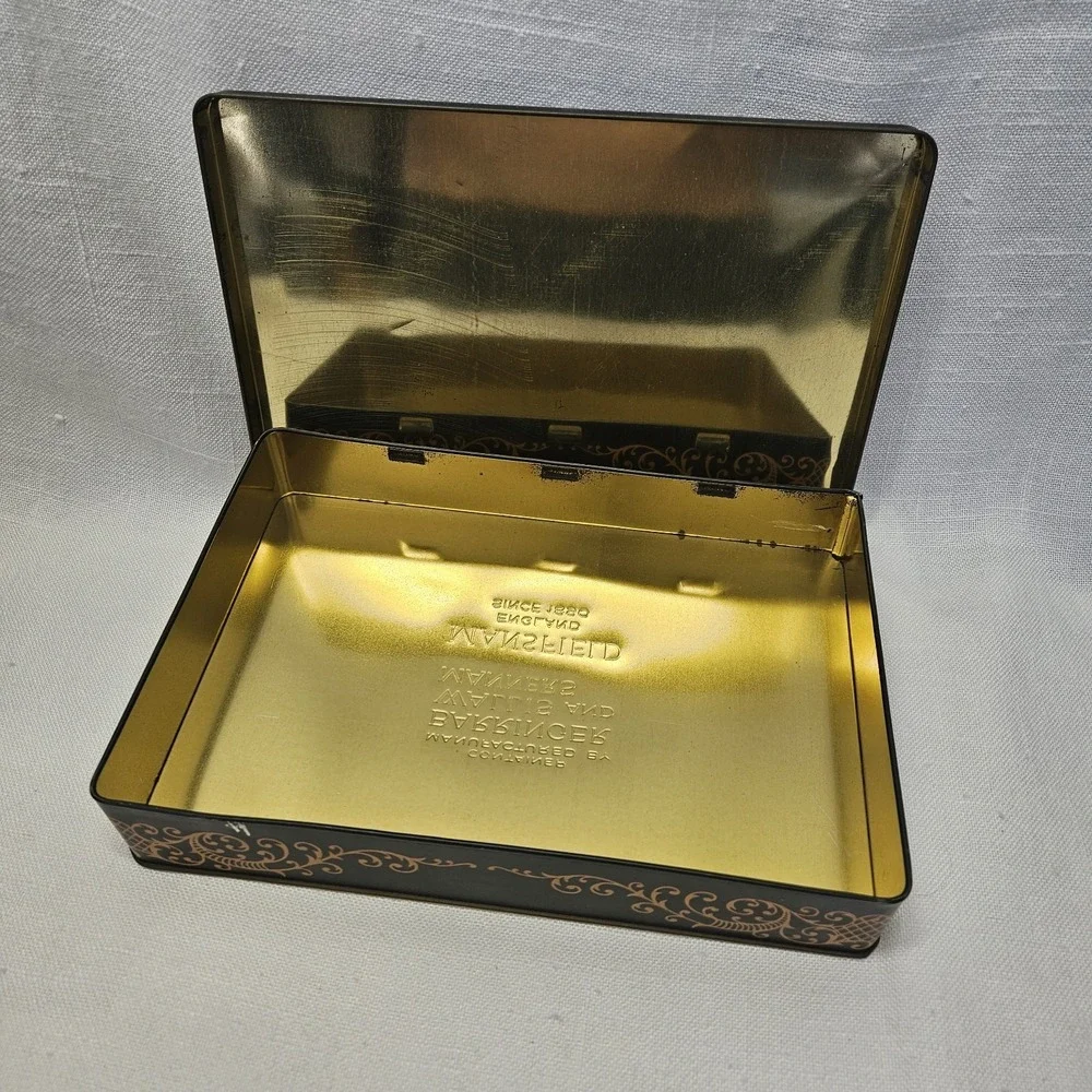 VTG Collectible Tin Box Confections Candy Barringer Wallis and Manners Flowers‎